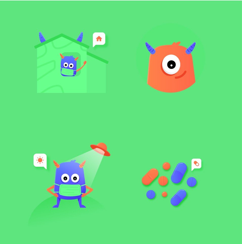 UI and illustration design exploration by Habib Al-Hakim